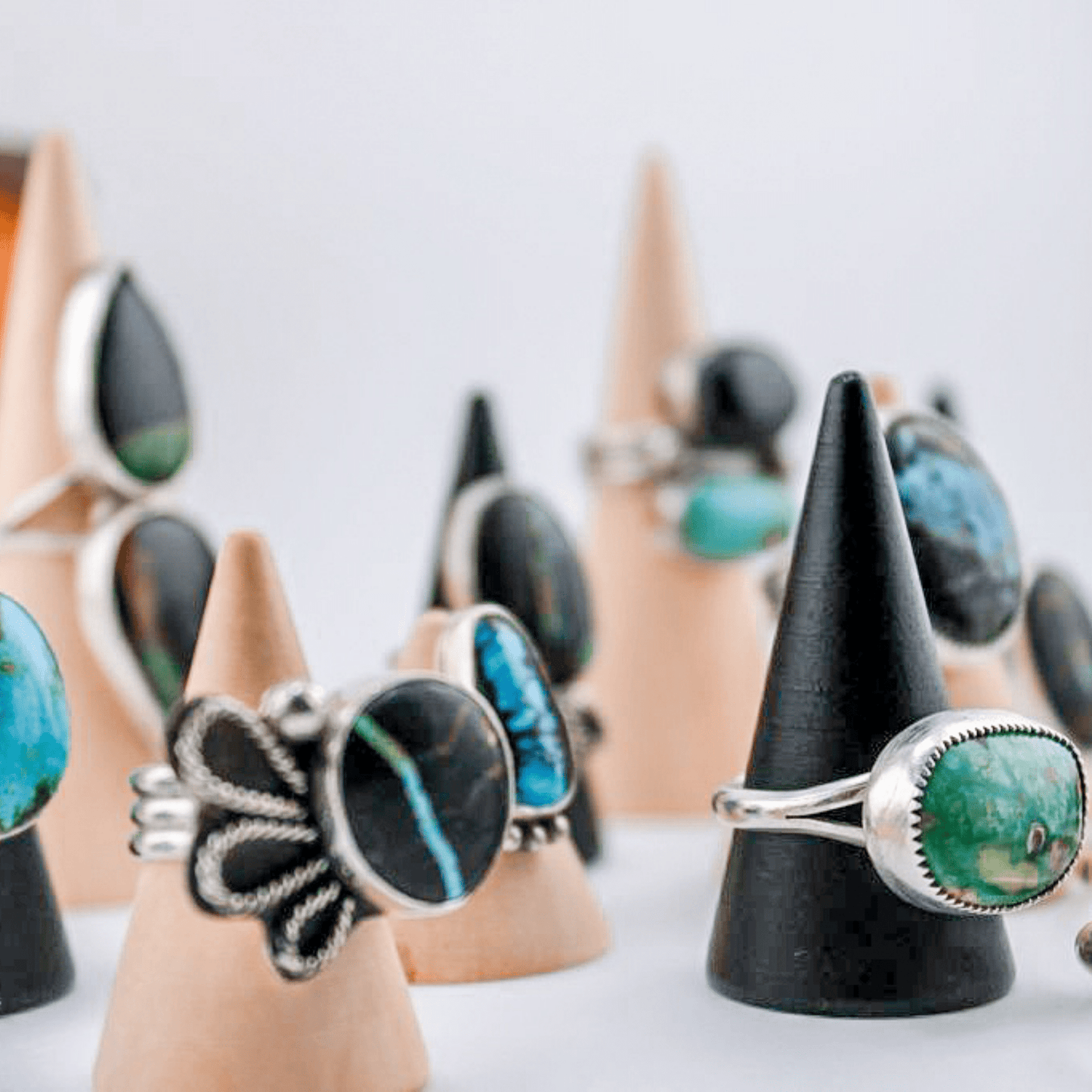 Blooms Ember - Turquoise Rings