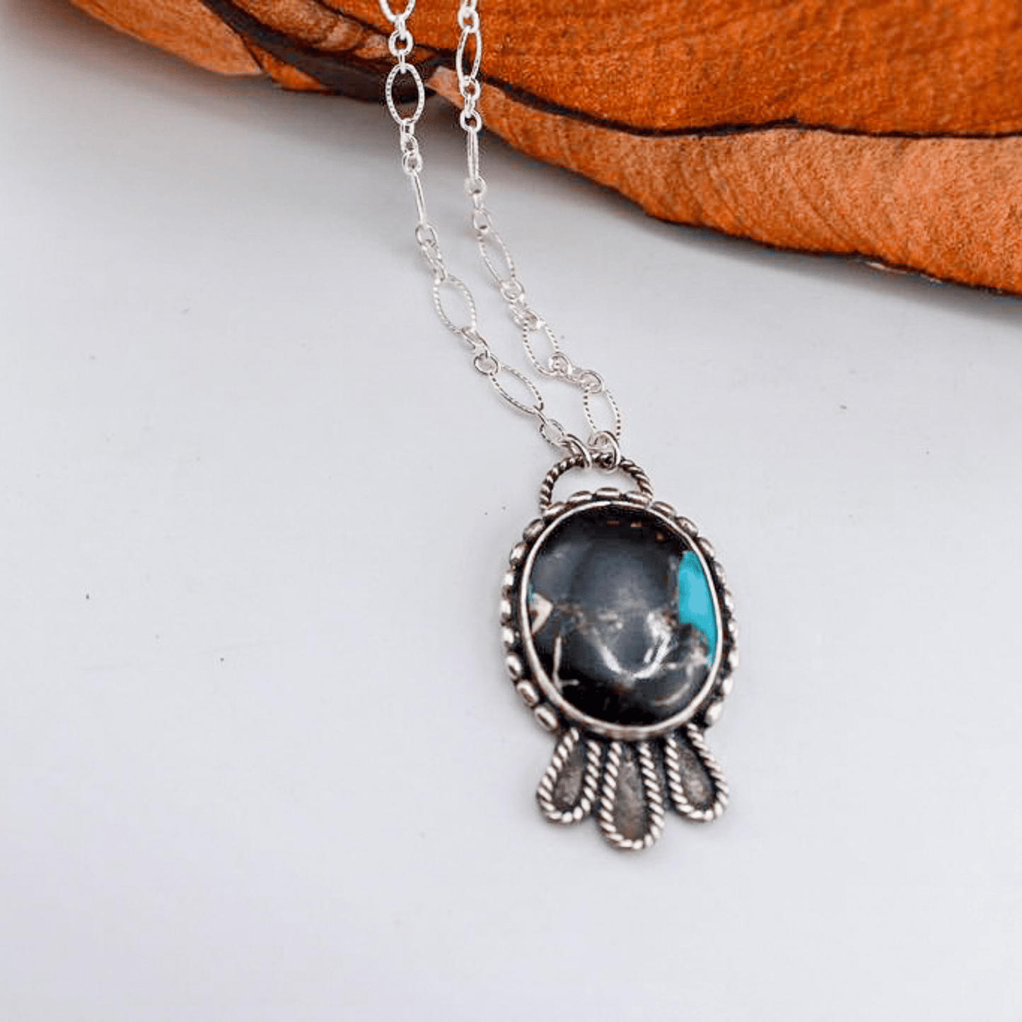 Willow Bend – Black Jack Turquoise Necklace