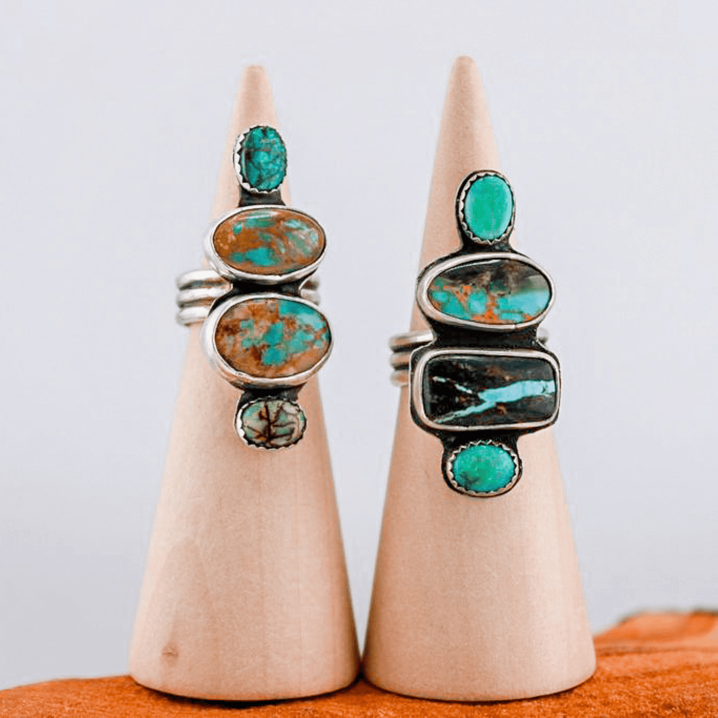 Painted Bluffs - Turquoise & Opal Ring