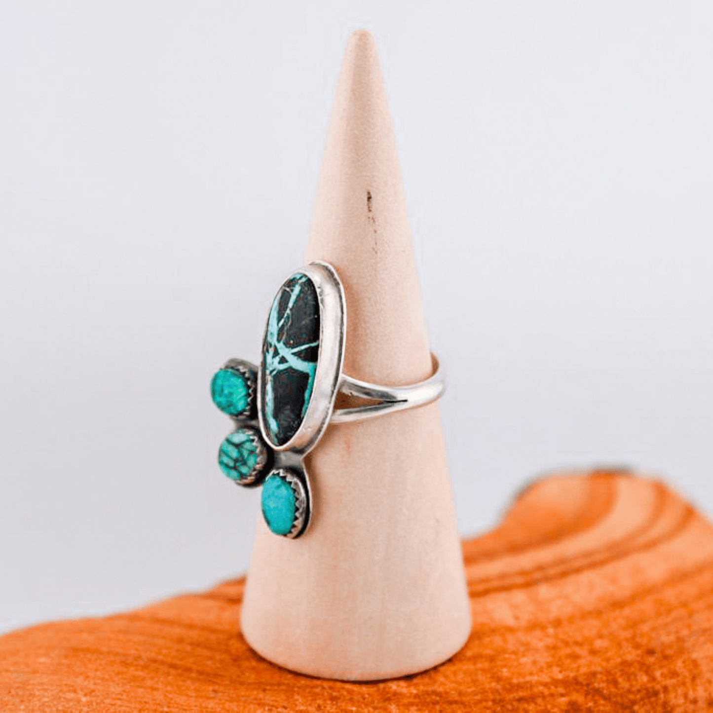 Opal Storm - Black Jack & Opal Cluster Ring