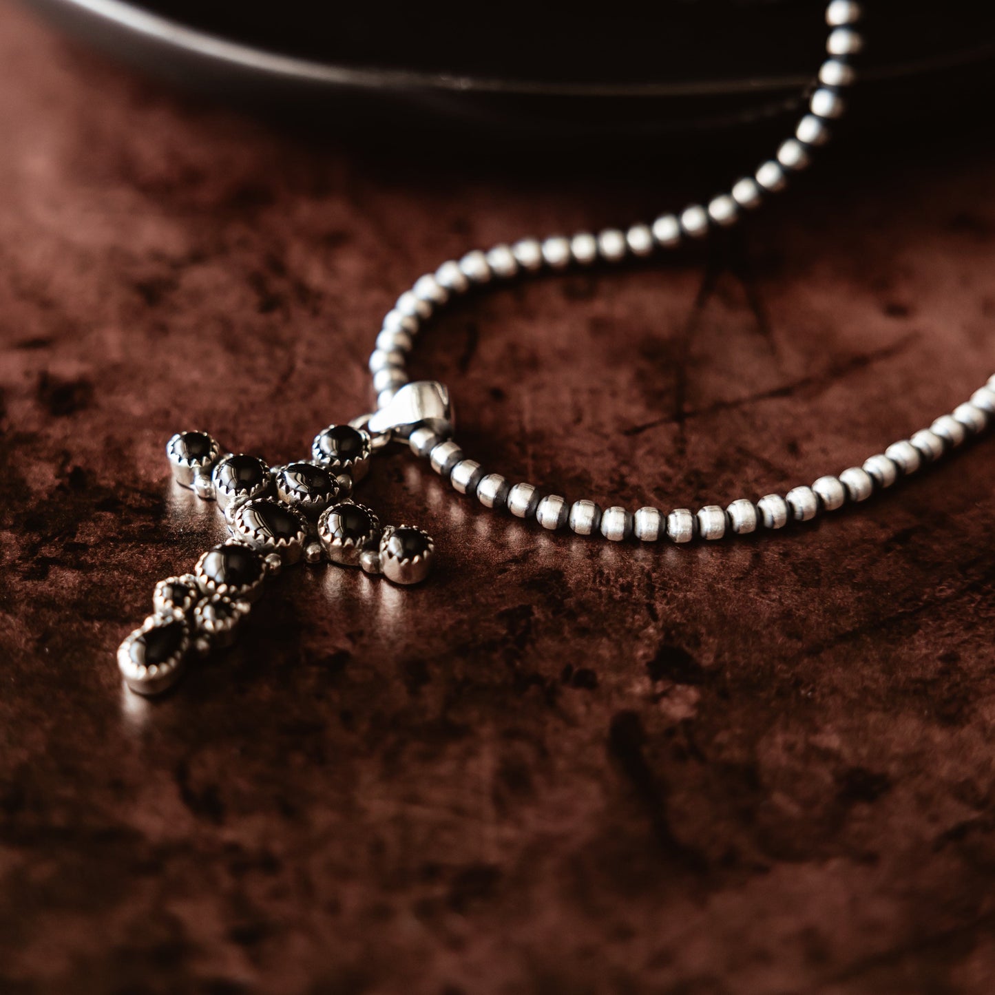 Black Onyx Cross Pendant