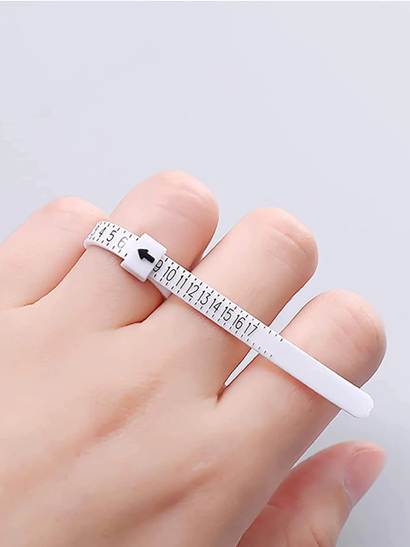 Medidores de anillos de joyería, anillo de acero inoxidable en el dedo,  herramienta de anillo de medición para hombres y mujeres, anillos de mano