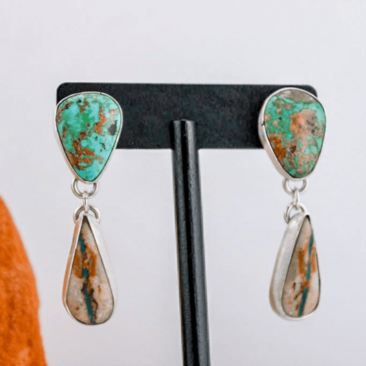 Sagebend – Dangle Turquoise Earrings