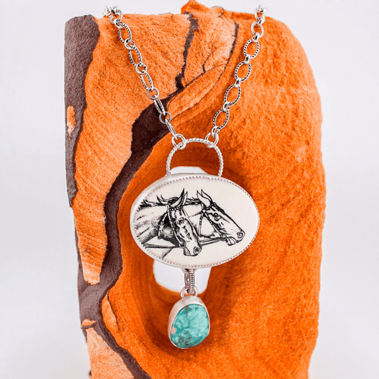 Mendell - Racehorse & Turquoise Pendant