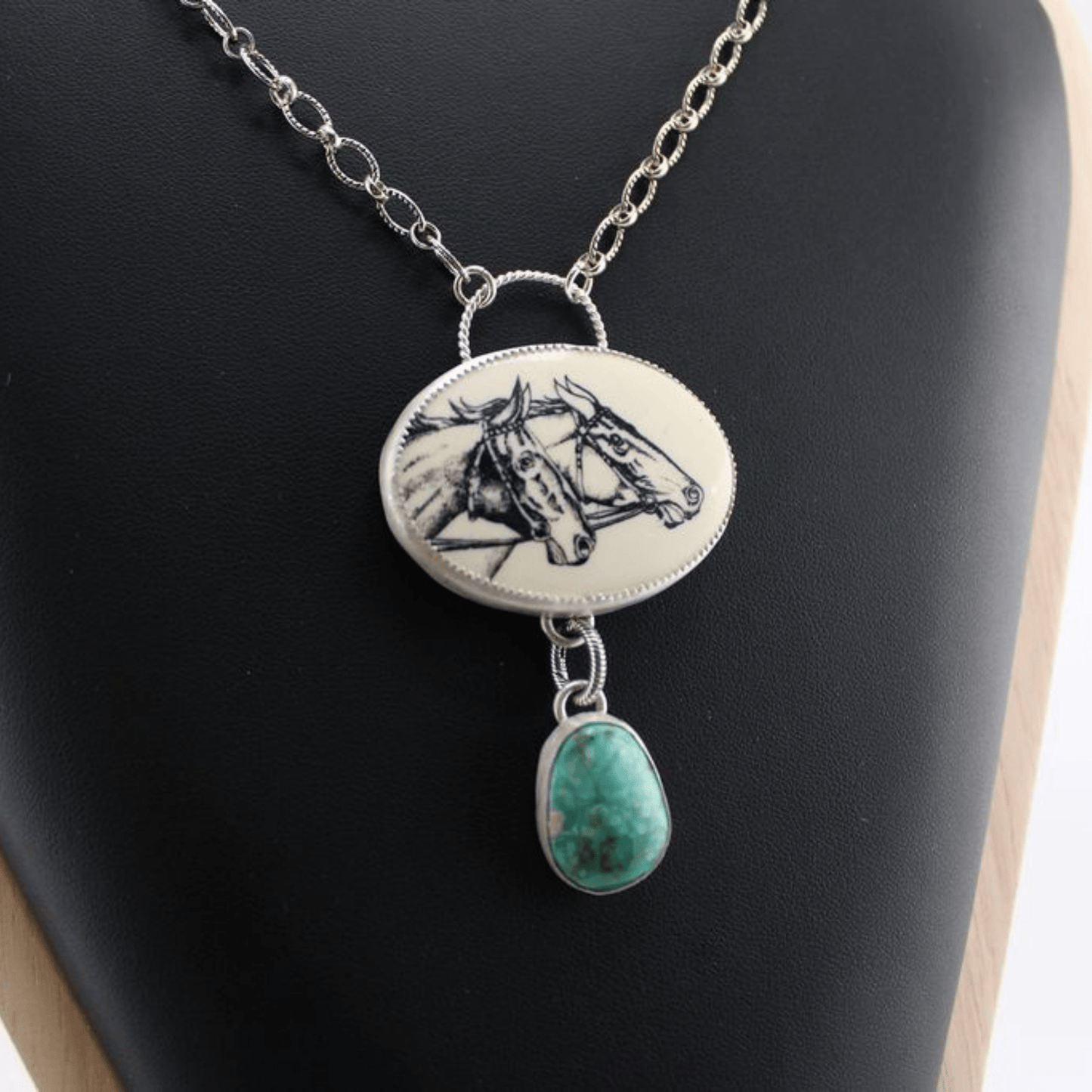 Mendell - Racehorse & Turquoise Pendant