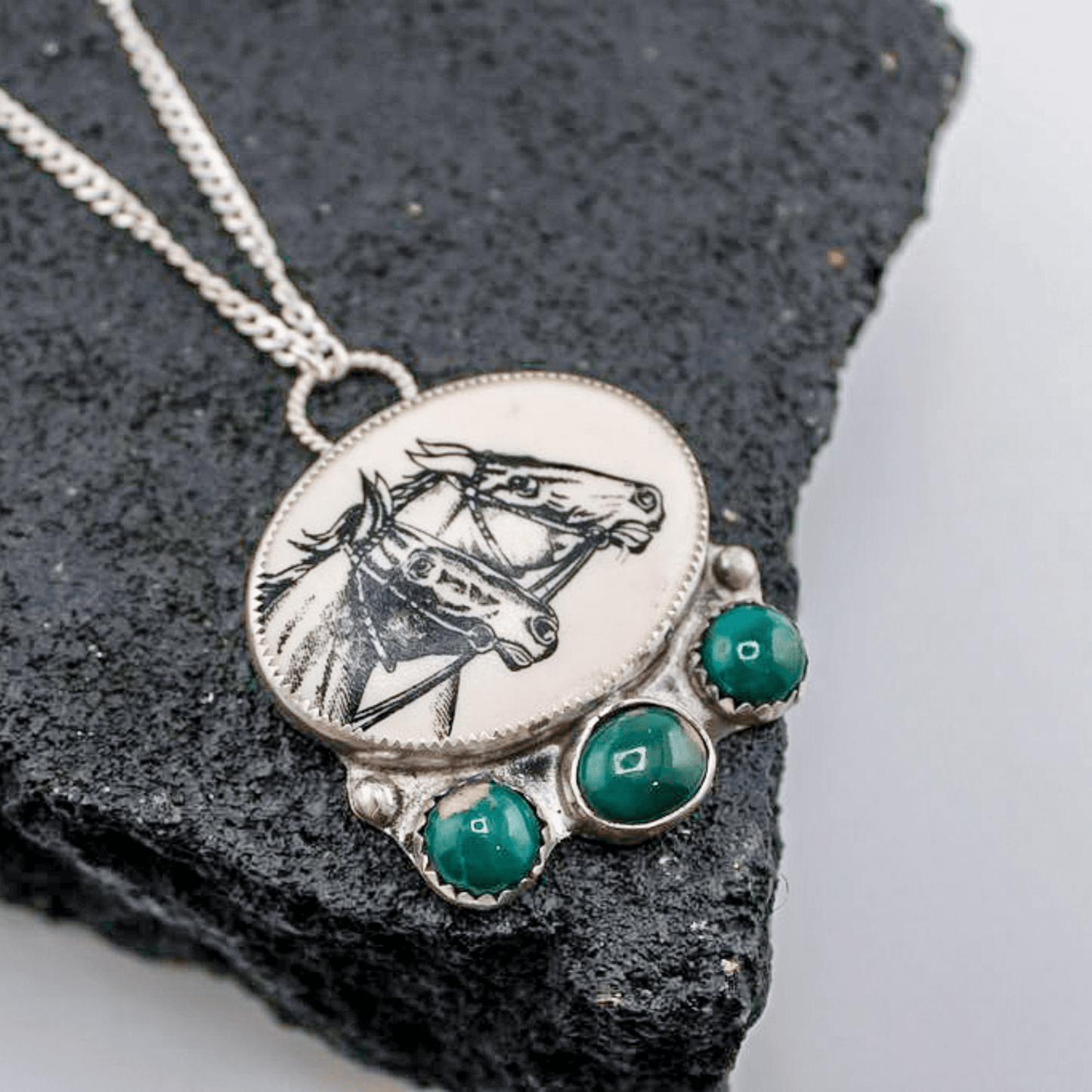 Callahan - Race Horse Cab Necklace