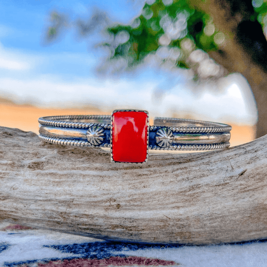 Red Coral Sunset Cuff
