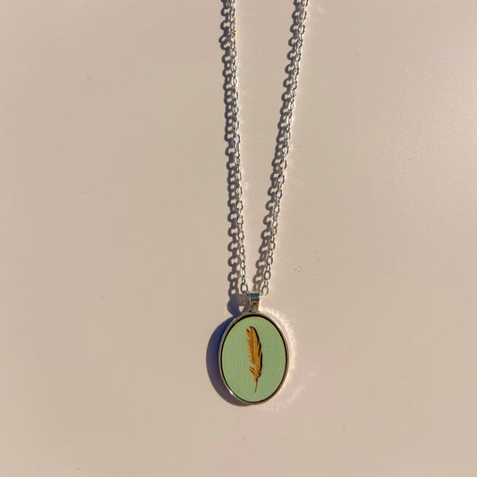 Taos Feather Pendant Necklace