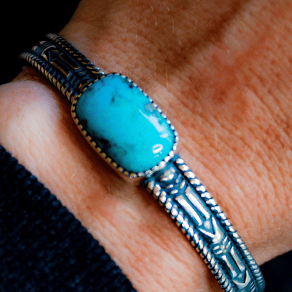 Follow Your Arrow Turquoise Cuff