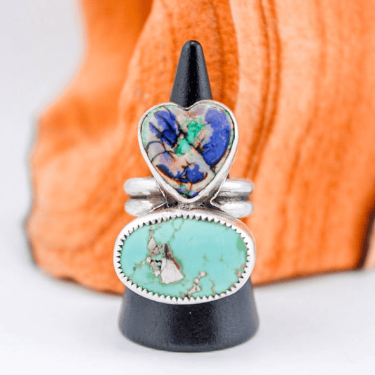 Sageheart- Opal & Turquoise Ring