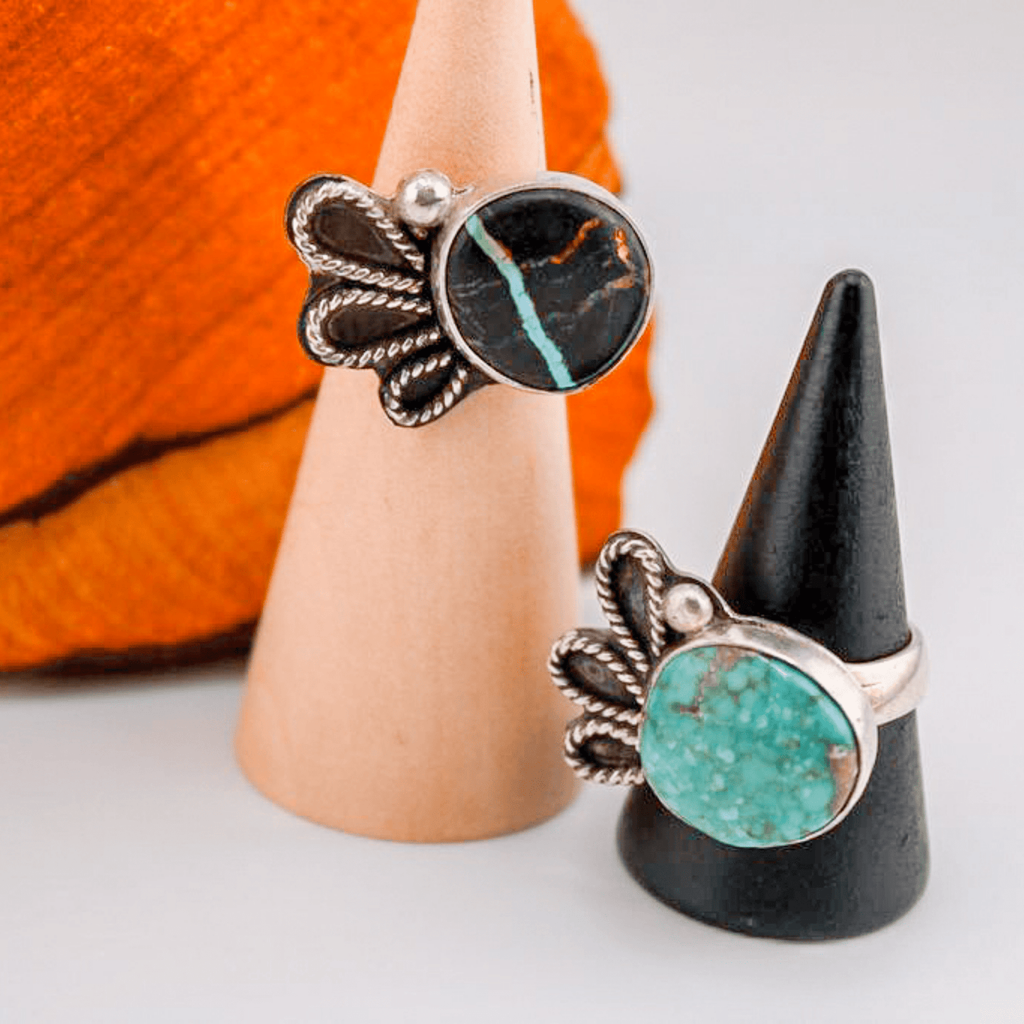Blooms Ember - Turquoise Rings