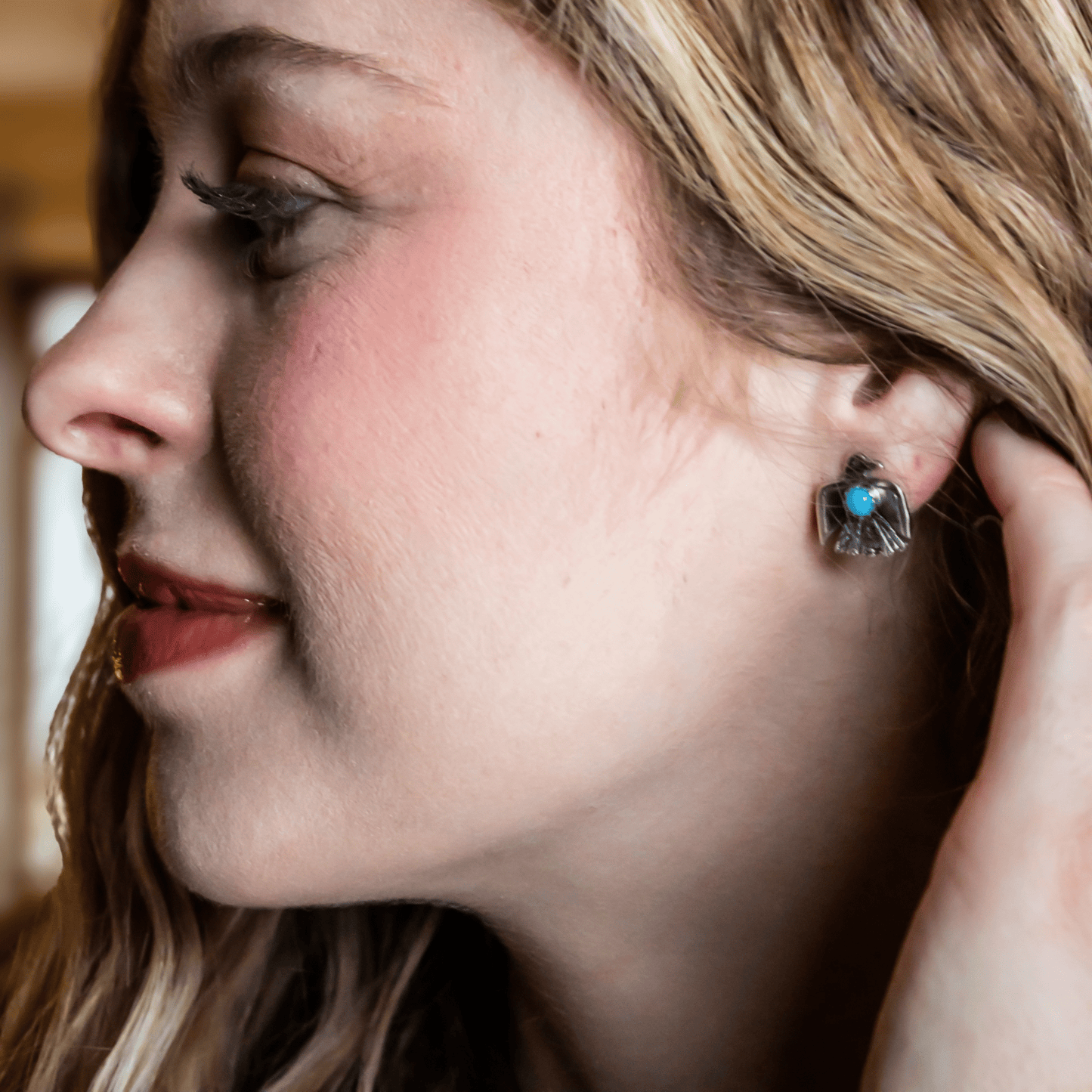 Thunderbird Turquoise Studs