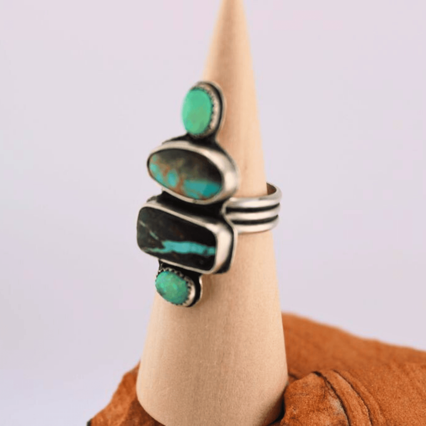 Painted Bluffs - Turquoise & Opal Ring