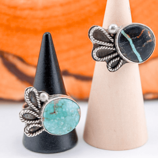Blooms Ember - Turquoise Rings
