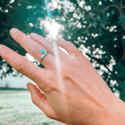 Dainty Stacking Turquoise Ring