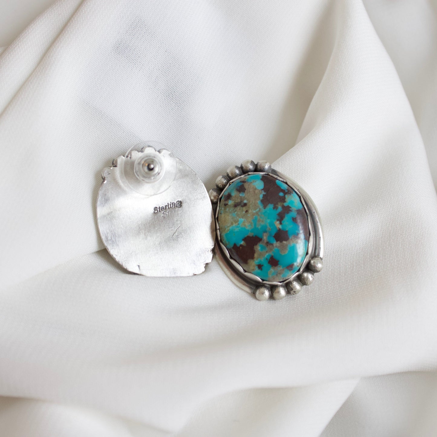 Sterling Silver & Turquoise Chunky Studs