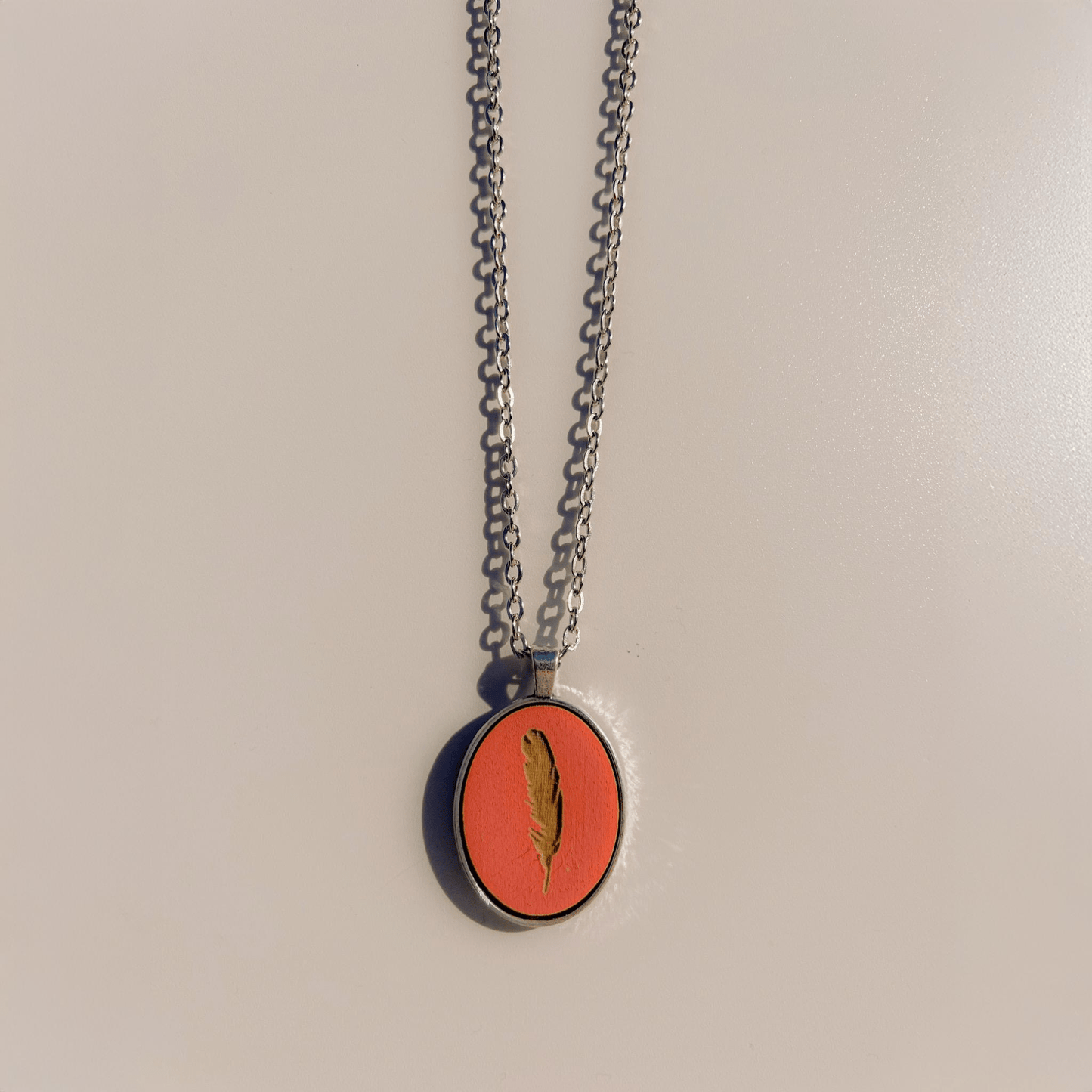 Taos Feather Pendant Necklace