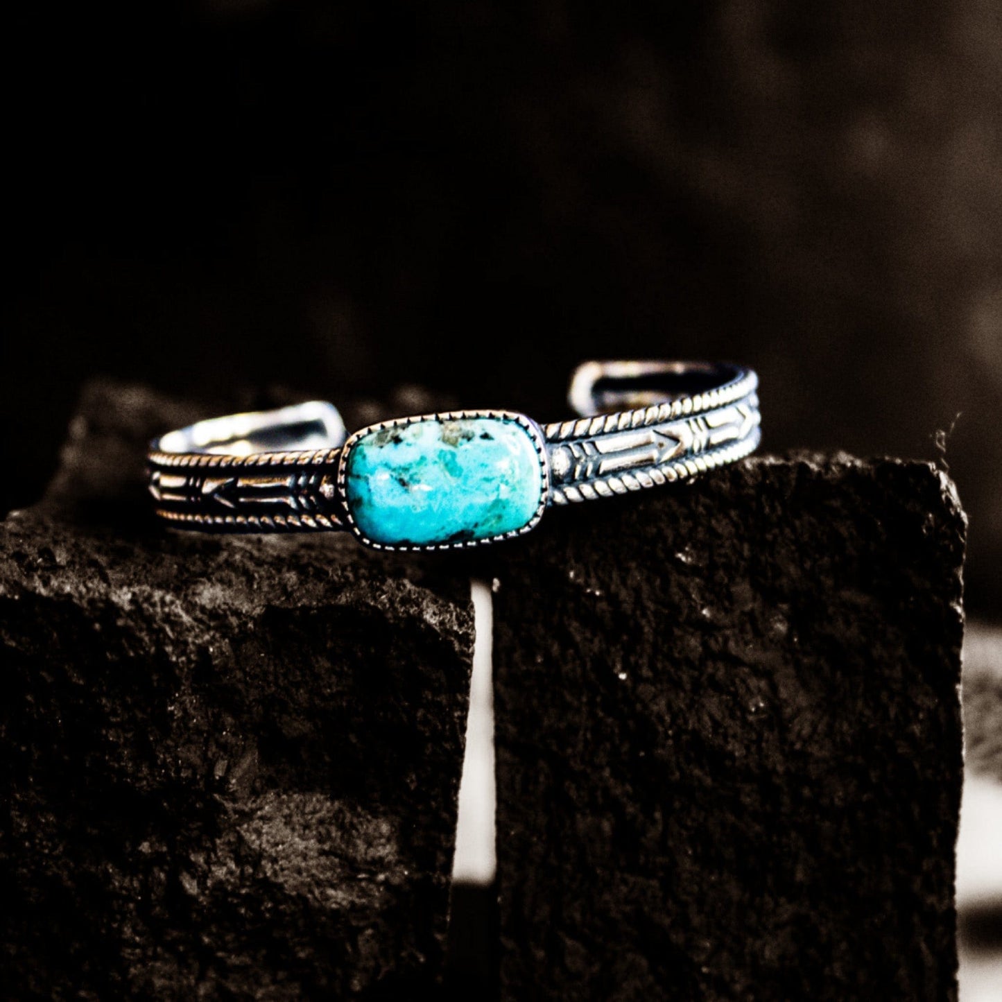 Follow Your Arrow Turquoise Cuff