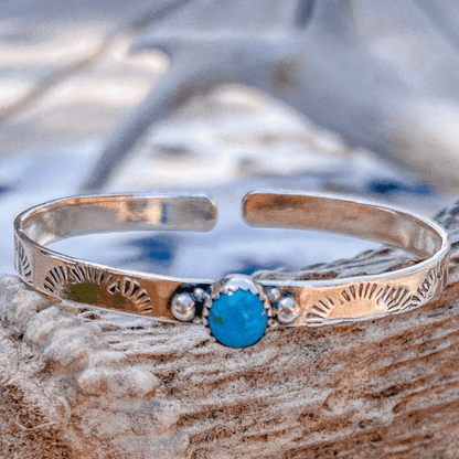 Blue Mesa Turquoise Hand-Stamped Cuff
