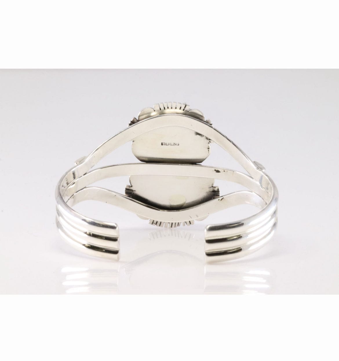 Native America Navajo Sterling Silver Turquoise Bracelet Cuff By Emerson Delgarito