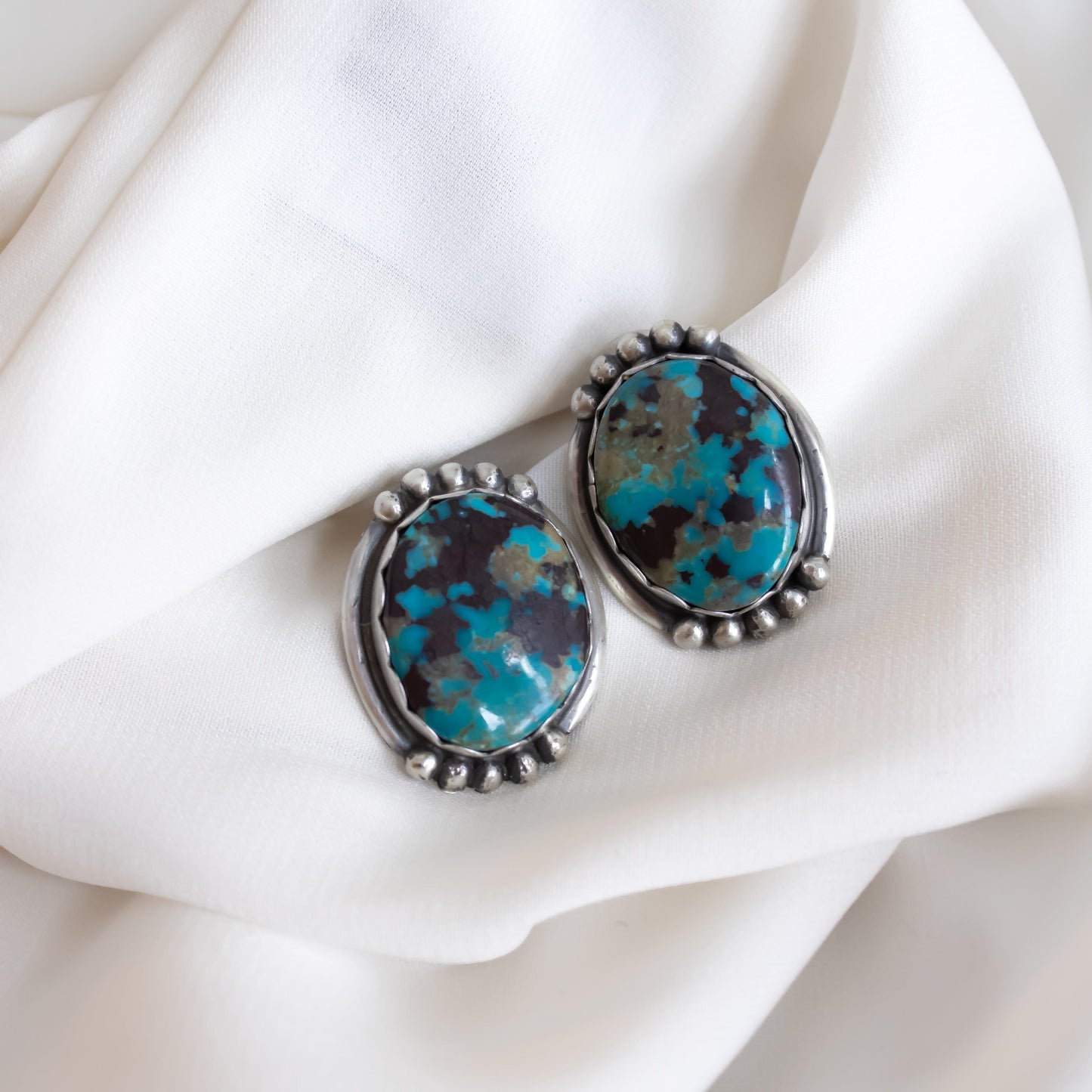 Sterling Silver & Turquoise Chunky Studs