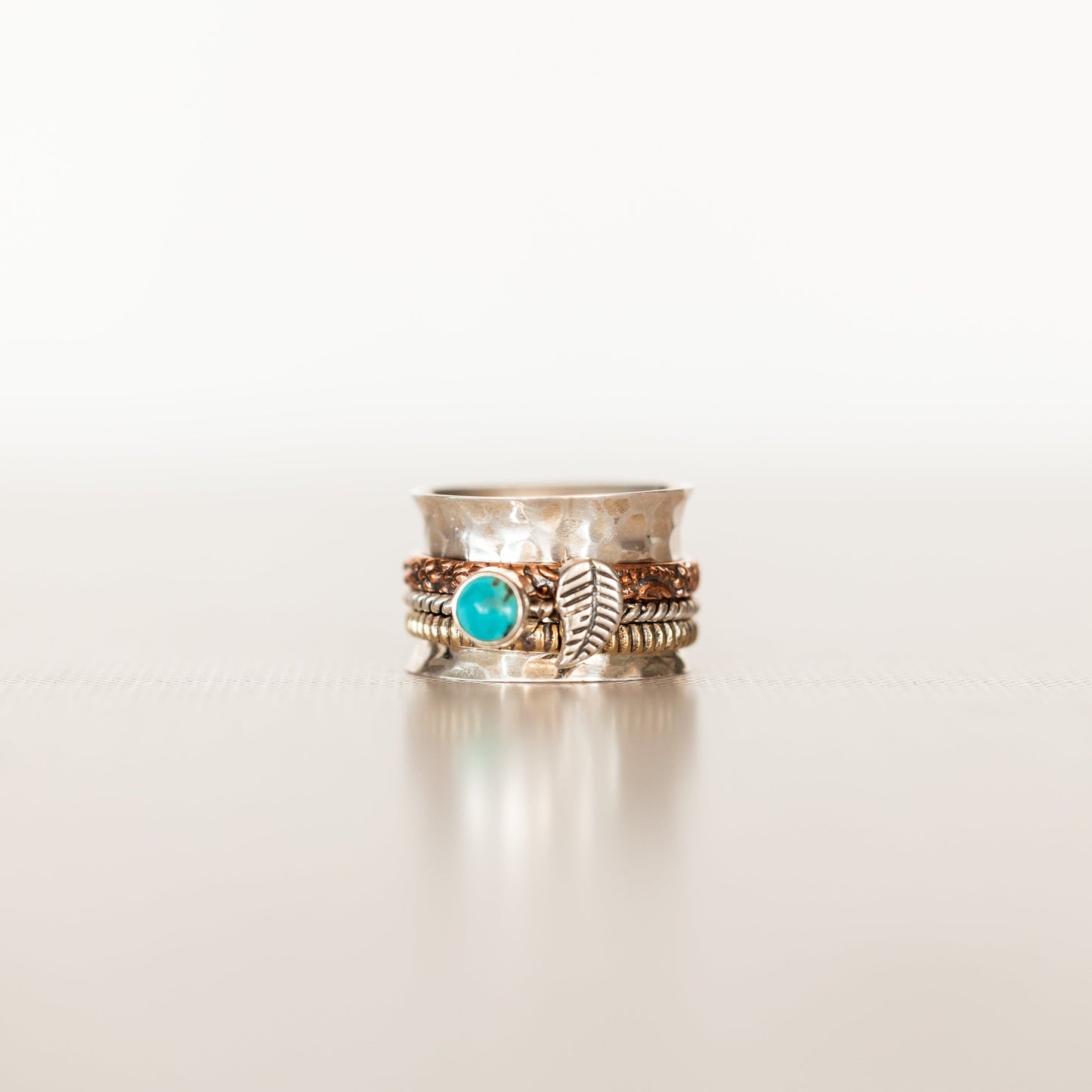 Boho Turquoise Spinner Ring