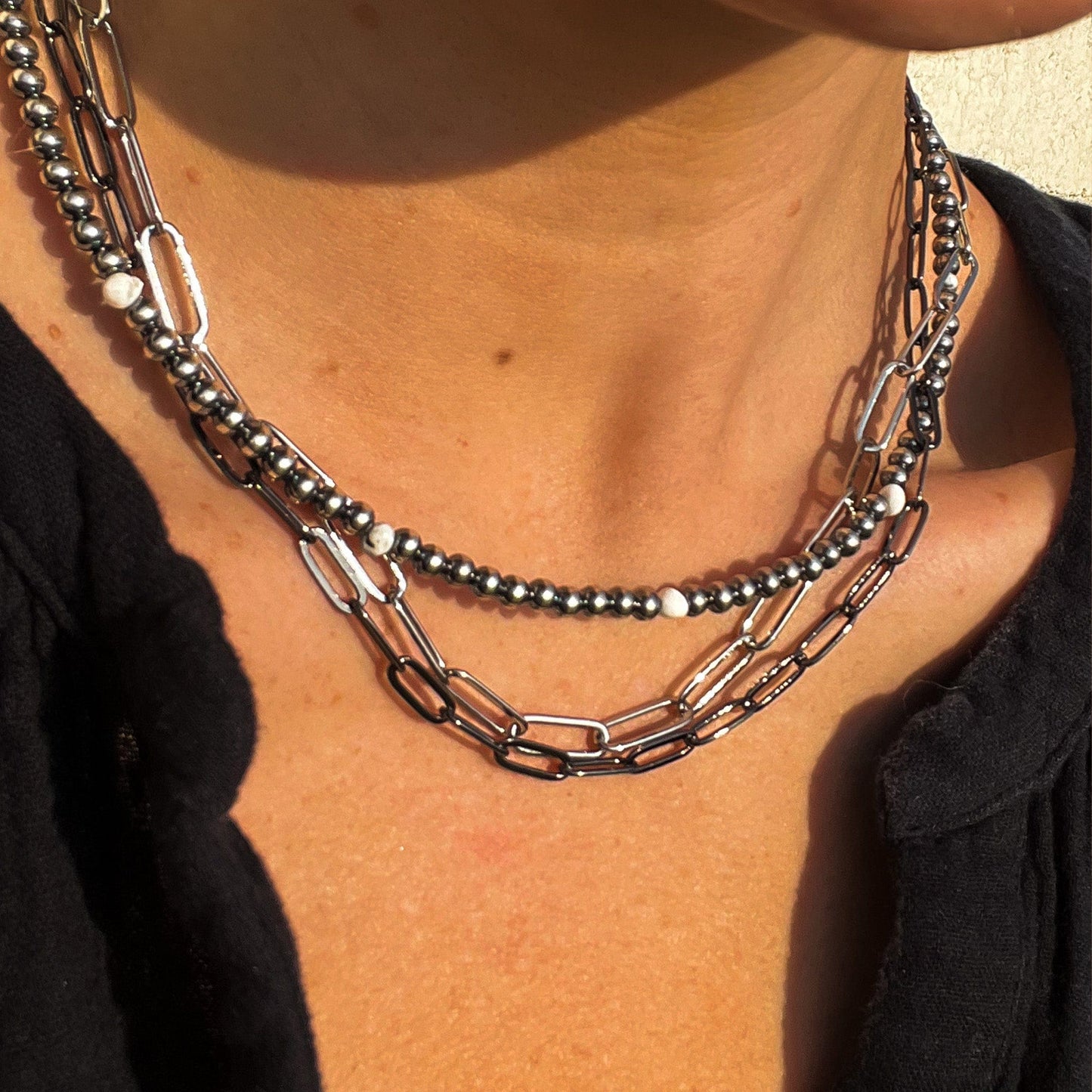 Linked up Paper Clip Chain Necklace