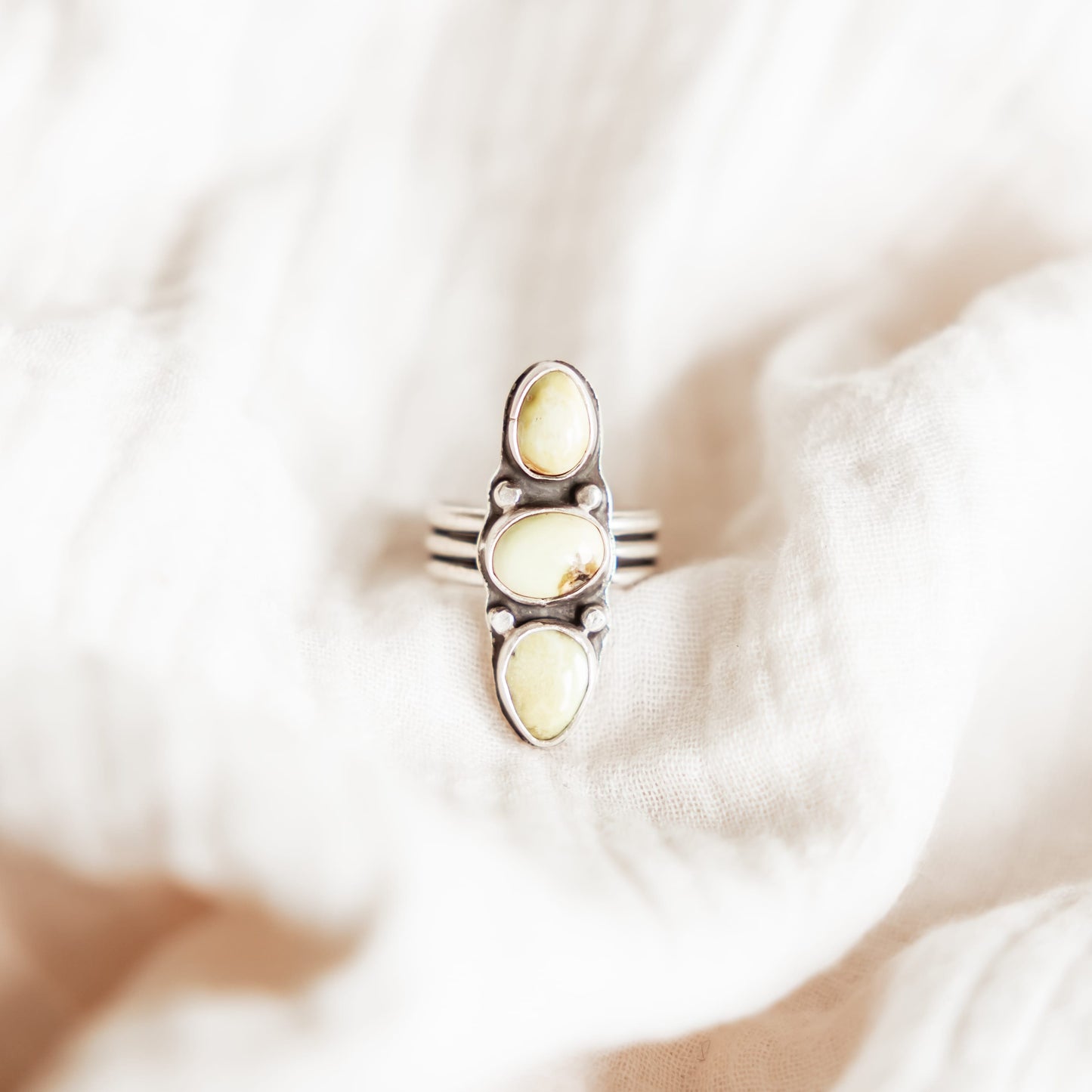 Three Stone Palomino Ring