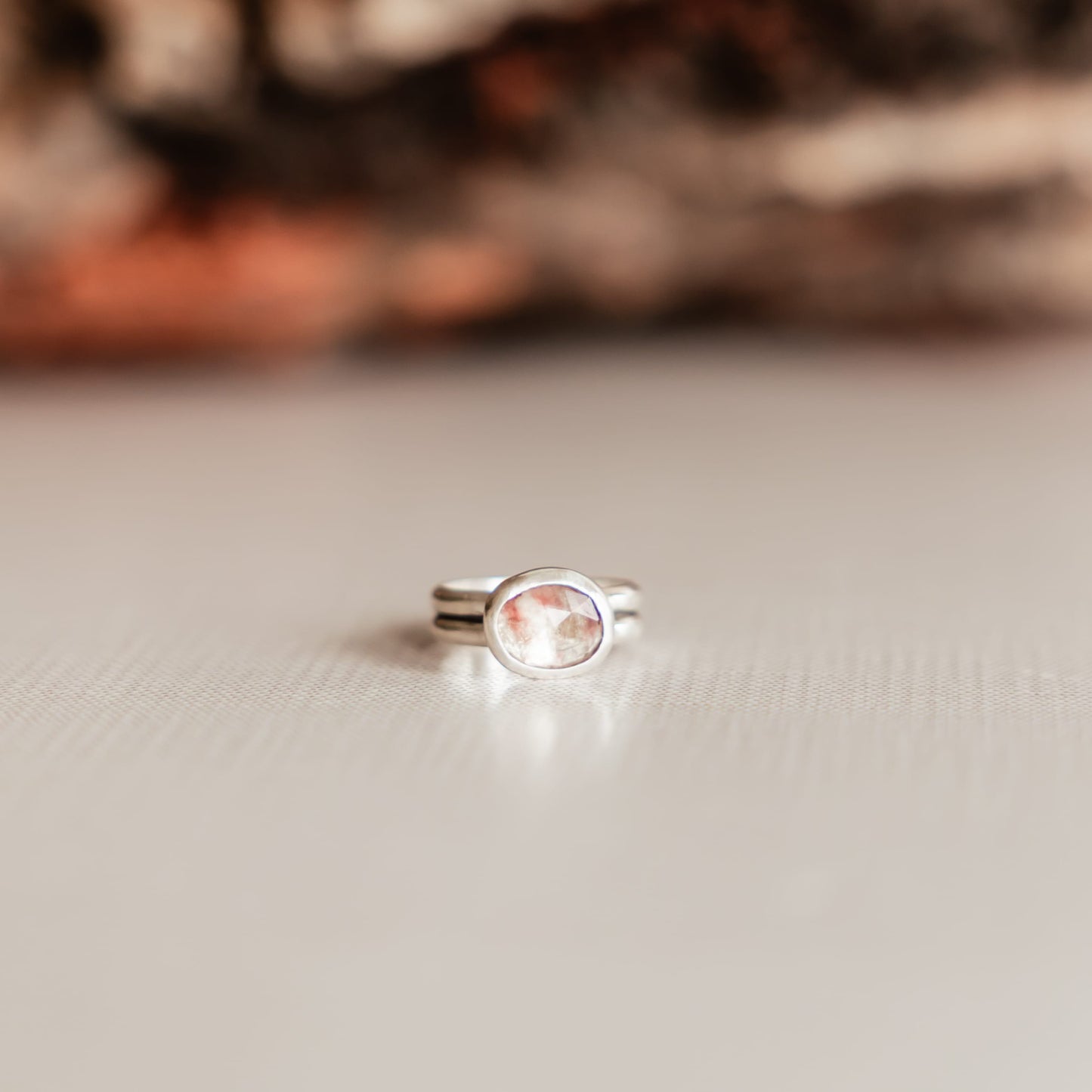 Firelight Sunstone Ring