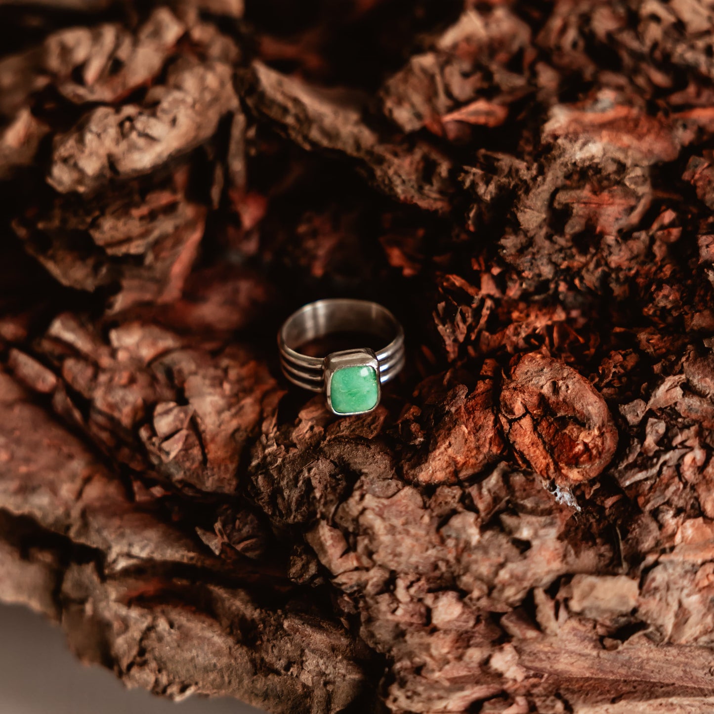 Sonoran Turquoise Ring Triple Band