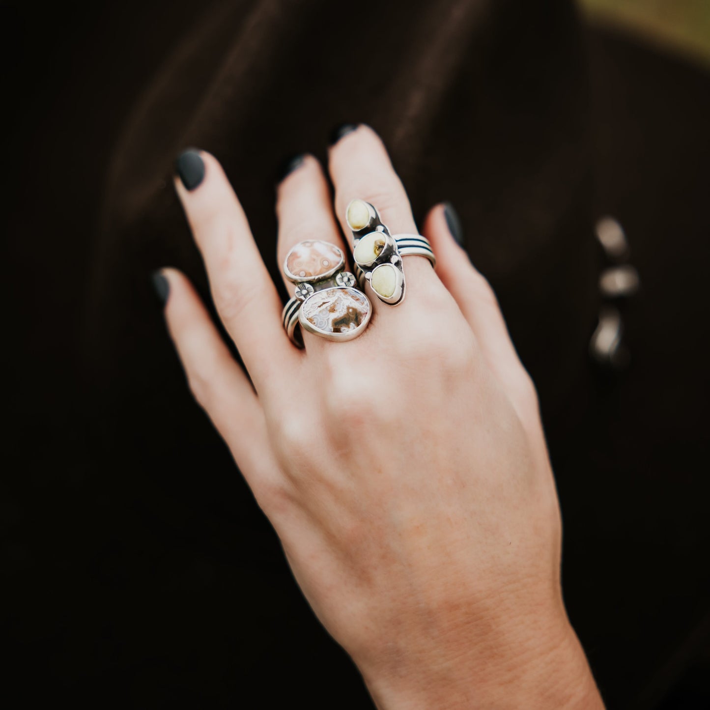 Three Stone Palomino Ring