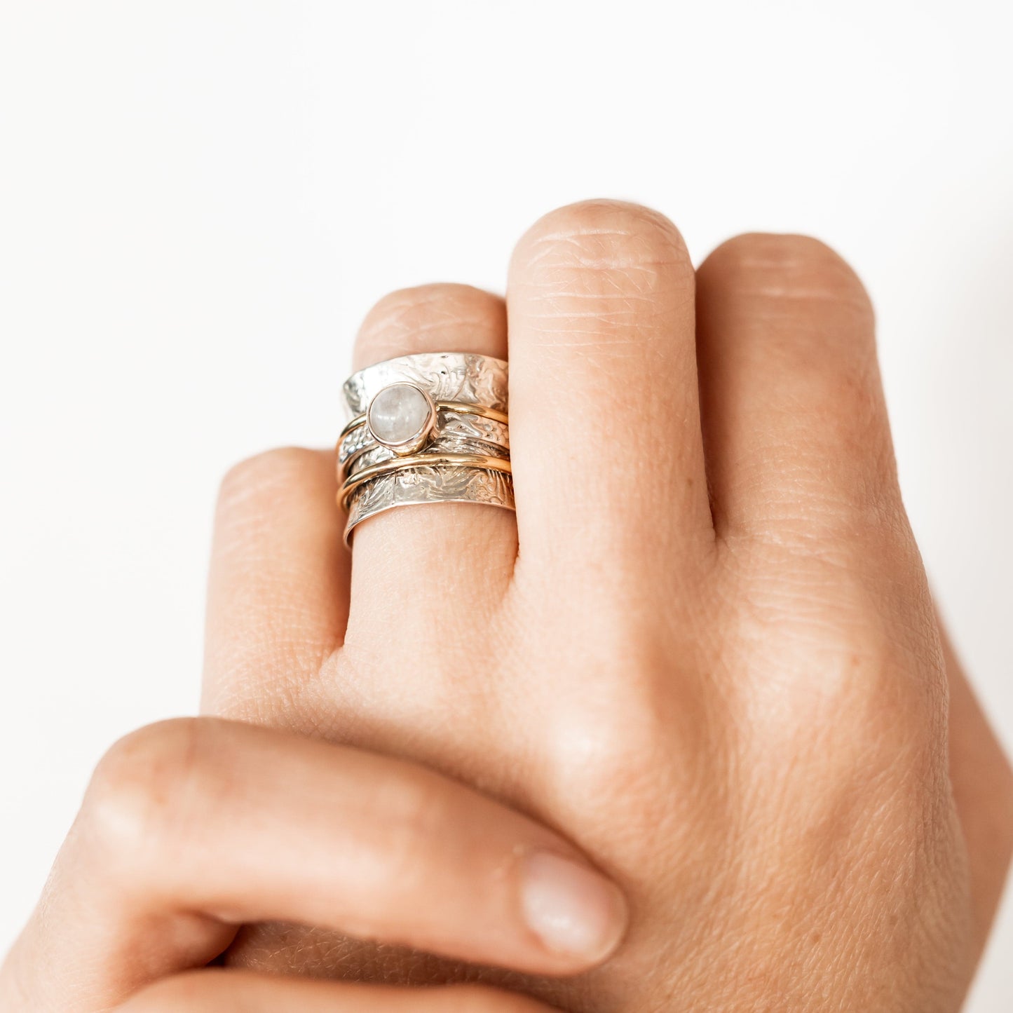 Moonstone Spinner Ring